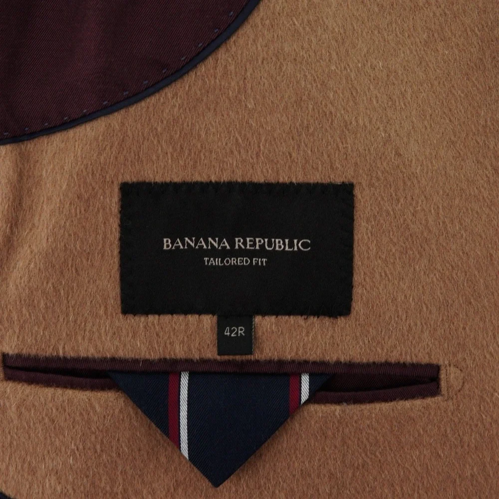 Banana Republic Tailored Fit Tan / Brown Camel Hair Wool Sport Coat 40S Tag 42R